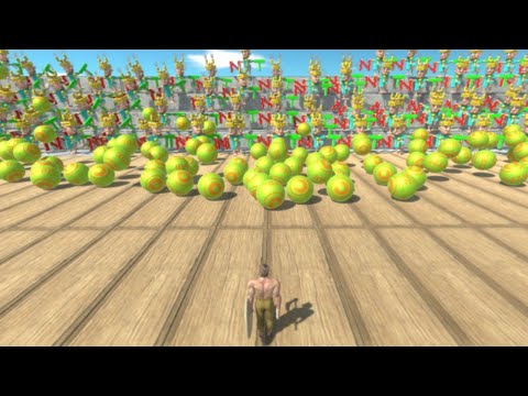 100 Ball Explosion vs ALL UNITS Animal Revolt Battle Simulator