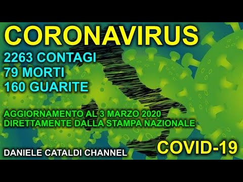 CORONAVIRUS - SITUAZIONE DELL'INFEZIONE IN ITALIA - 3 FEBBRAIO 2020