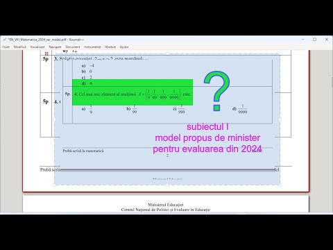 2024 Model Oficial Ministerul Educației SUBIECTUL I Evaluarea Națională 2024 Rezolvat Complet |