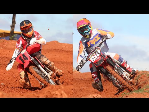 Disputa até a ultima curva na Corrida da Intermediária Nacional no Velocross em Contenda PR