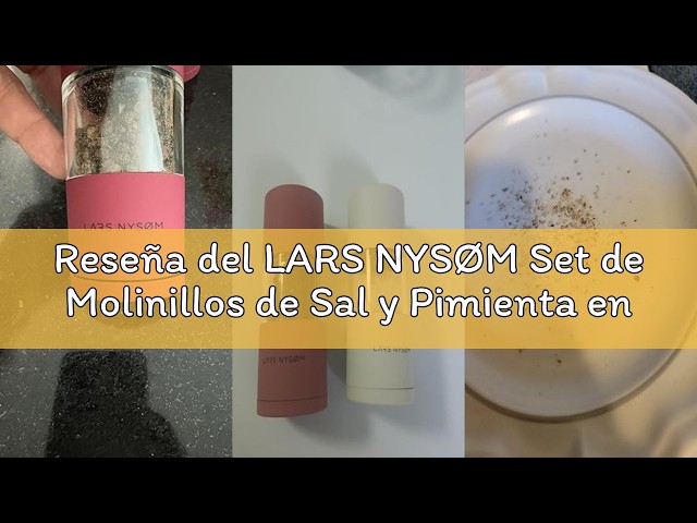 Vídeo relacionado con LiangYuanZen Juego de 2 molinillos de sal y pimienta, 190 ml, cristal de y acero inoxidable con núcleo de cerámica ajustable manualmente, para pimienta, sal, especias. Sin contenido de