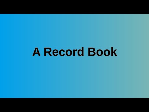 20211024 AM: A Record Book