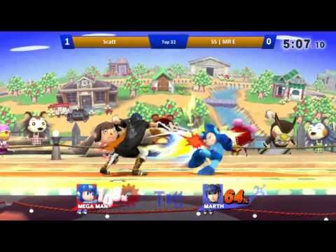 TOXI: Scatt (Megaman) vs SS | MR E (Marth) SSB4 Top 32 - Smash Wii U - Smash 4