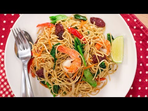 Pancit Canton Recipe - Filipino Egg Noodle Stir-Fry - Pai's Kitchen