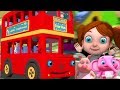 Red Wheels On The Bus Kindergarten Nursery Rhymes Videos For Children By Little Treehouse