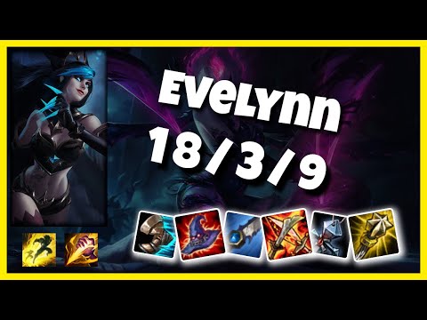 Challenger Evelynn Jungle (18/3/9) Gameplay Replay - Patch 10.18