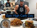 Super High Carb Day & Cheat Meal 2 Weeks Out! + Insane Shoulder Pump!