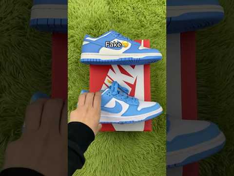 Real Vs Fake University Blue Nike Dunks #sneakerhead #sneakers #viral