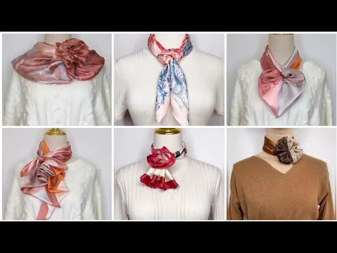 Scarf Tying Tutorial for Women. Different Ways to Tie a Scarf Around your Neck.