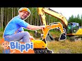 Blippi Visits A Construction Site Vehicles For Children Blippi Excavator Educational Videos