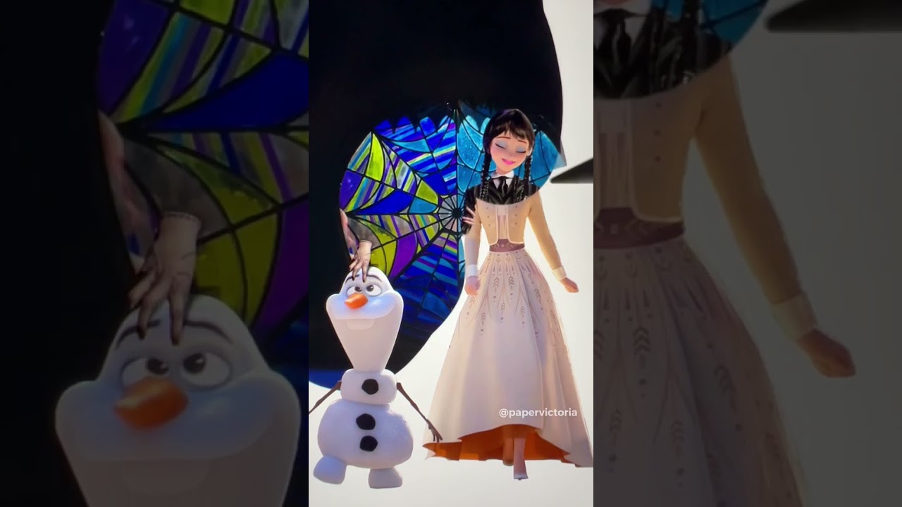 #elsa #anna #fashion #disneyprincess #cartoonideas #frozen #frozen2 #wednesday #wednesdayaddams