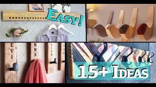 🌟 DIY COAT RACK IDEAS 🌟 | HOW TO MAKE A COAT HOOK | SCRAP WOOD DIY