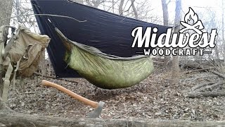 Swinging in the trees... First time setting up a hammock (debris underquilt)