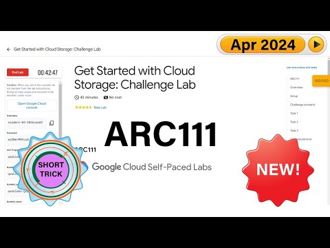 [2024] Get Started with Cloud Storage: Challenge Lab | #ARC111 | #qwiklabs | #Short-trick The Arcade