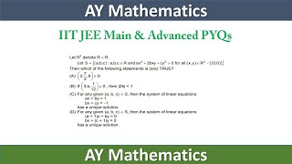 Download Lagu Let R^2 denotes RxR, Let S = {(a,b,c): a, b, c belongs to R and ax^2 + 2bxy + cy^2.. } #maths #aymqb Thumbnail
