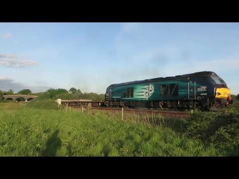 Class 68 Thrash! DRS 68009 Departs Findern (Stenson) 19/05/20.