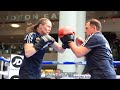 DELFINE PERSOON SHOWS SERIOUS SPEED AND POWER AHEAD OF HER FIGHT VS KATIE TAYLOR - JOSHUA VS RUIZ