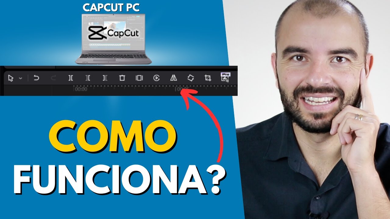 Como usar as ferramentas do CapCut PC que ficam acima da linha do tempo. Edite mais rápido.