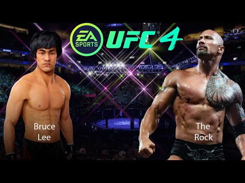 UFC4 Bruce Lee vs Dwayne The Rock Johnson EA Sports UFC 4