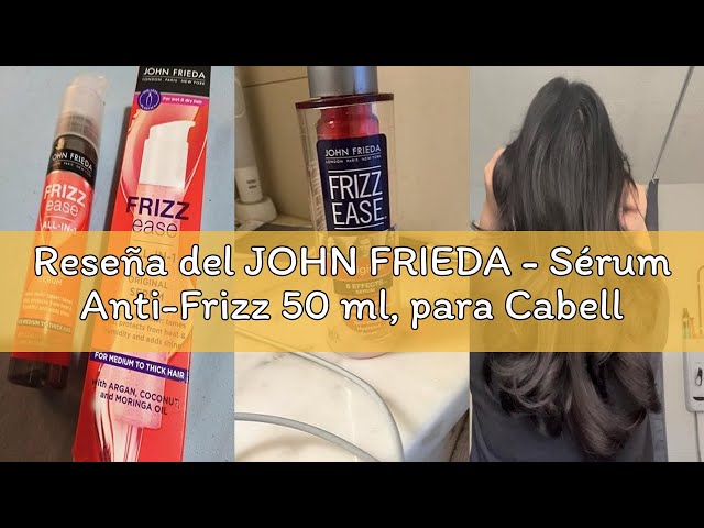 Vídeo relacionado con JOHN FRIEDA - Sérum Anti-Frizz 50 ml, para Cabello Encrespado, Protege contra Humedad y Calor, Hidrata y Controla el Cabello, Pelo Más Fuerte y Brillante