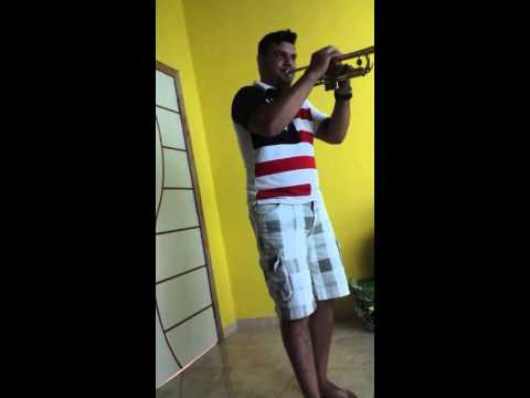 Aluno da corporação tocando Aquarela