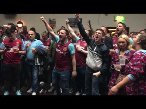 In the Boleyn pub before the final match at Upton Park, West Ham United vs. Manchester united