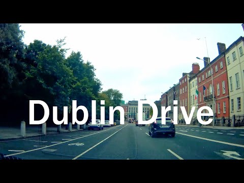 DRIVING IRELAND :  Driving around DUBLIN City Center - 4k Cinematic Video, IRELAND