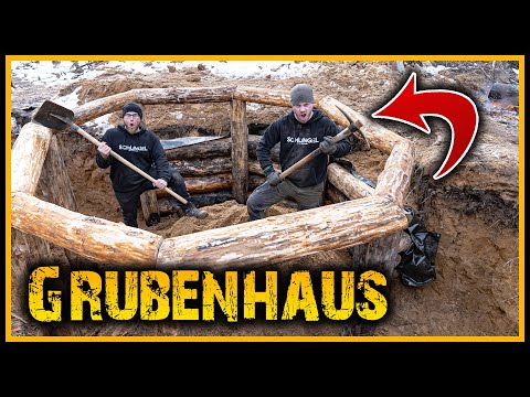 Grubenhaus - Die ultimative Rückenzerstörung [E04] - Bushcraft Camp Shelter Survival