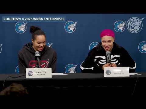 Cheryl Reeve, Napheesa Collier & Natisha Hiedeman on the Lynx FACING Valkyries in PLAYOFFS