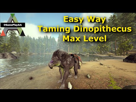 How to Tame Dinopithecus in Ark Lost Island ( Easy Way )