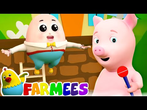 Humpty Dumpty usiadł na ścianie | Piosenki dla dzieci | Farmees Polish | Filmy edukacyjne