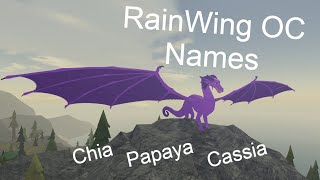 RainWing Name Guide | Good Names for Your RainWing OC | Good Names for Your RainWings