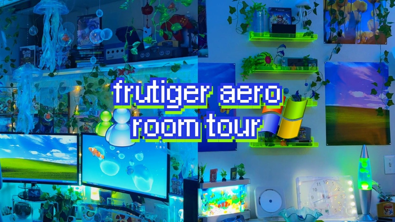 ﾟ. frutiger aero room tour | living inside the promised future ⋆˚࿔