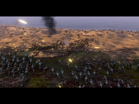OMAHA BEACH LANDING (US VS GERMAN SOLDIERS) - Ultimate Epic Battle Simulator