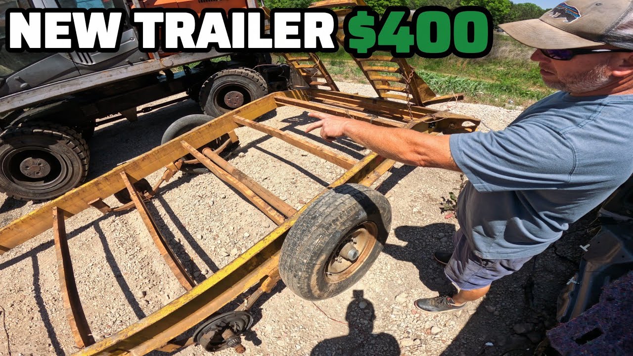 We Purchased A Used Equipment Trailer From The Scrap Yard For $400! It Needs Some Work..