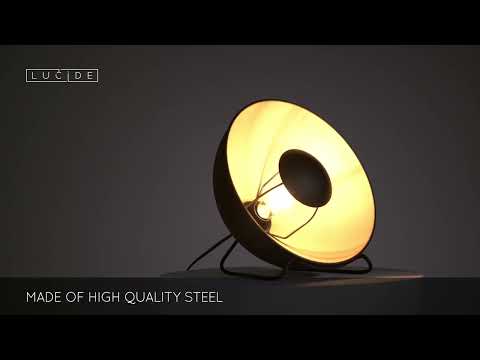 Lucide - table lamp ALVARO 31 cm black/golden