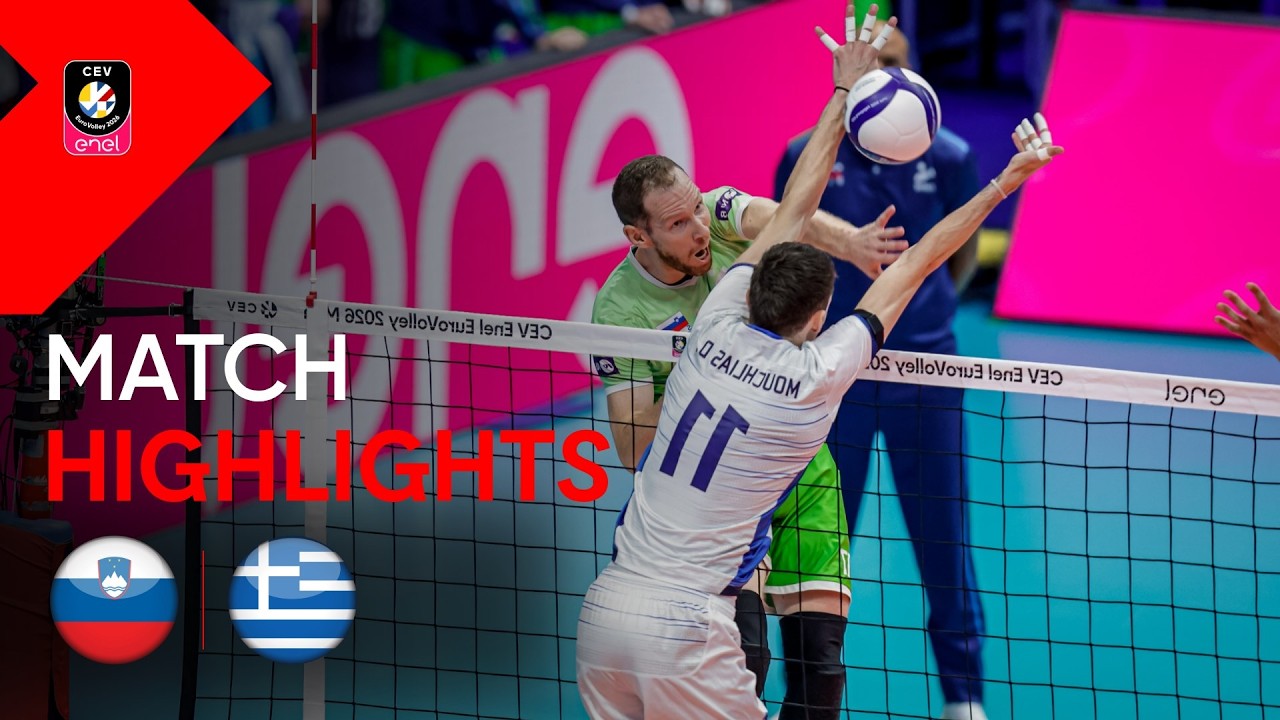 Highlights | Slovenia vs. Greece | CEV Enel EuroVolley 2026 | Men