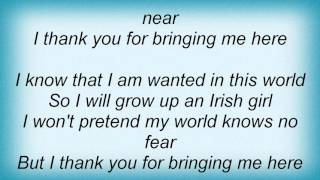 Luka Bloom - Thank You For Bringing Me Here Lyrics