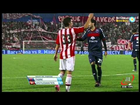 GOLES TIGRE 1 ESTUDIANTES 2 - FECHA 1 (06 08 2012)