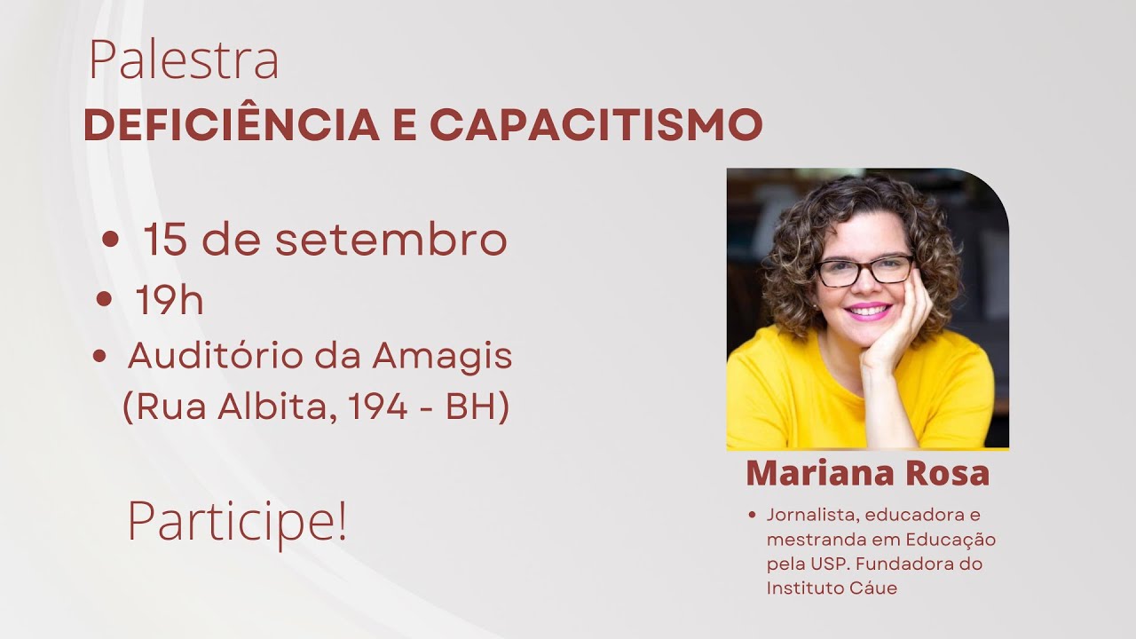 Palestra - Deficiência e Capacitismo