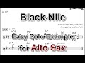 Black Nile (Wayne Shorter) - Easy Solo Example for Alto Sax