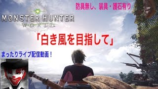 #1 白き風を目指して～！（防具無し・装具護石有り）モンハンワールド