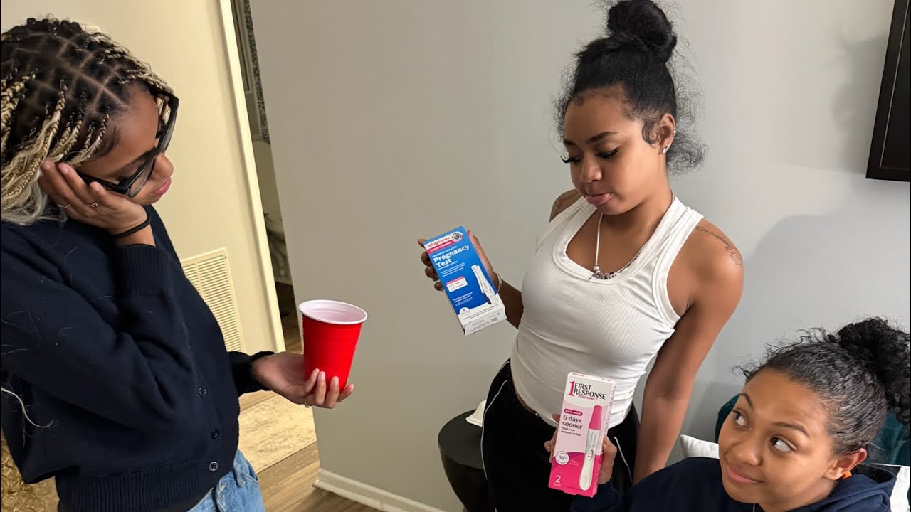 Mariah shows up with the pregnancy test to the Twins house!
