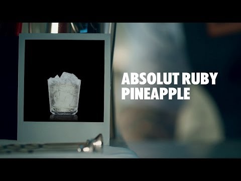 ABSOLUT RUBY PINEAPPLE  DRINK RECIPE - HOW TO MIX