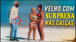 VELHO COM SURPRESA NA PRAIA #1