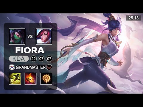 Fiora vs Akali Top - KR Grandmaster - Patch 25.13 Season 15