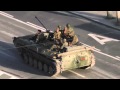 Луганск. Колонна российских танков 