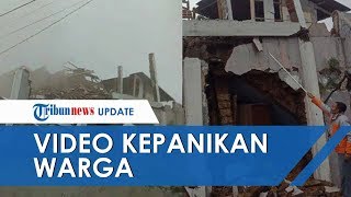 Video Detik-detik Warga Panik Berlarian saat Rumah Ambruk Akibat Gempa di Sukabumi