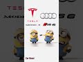 Audi RS6 vs Tesla Model X minions style funny#status #tiktok #funny #trending #foryou #asmr #car