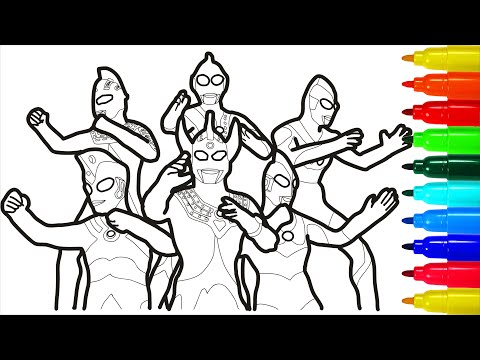 Ultraman Superheroes Warriors Coloring Pages